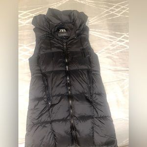 Long puffer jacket vest